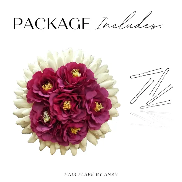 Dark_Pink_Artificial_Plastic_Rounded_Rose_Flower_Design_Hair_Pin_Accessories_For_Women_&_Girls_(14_X_8_X_1_Cm)