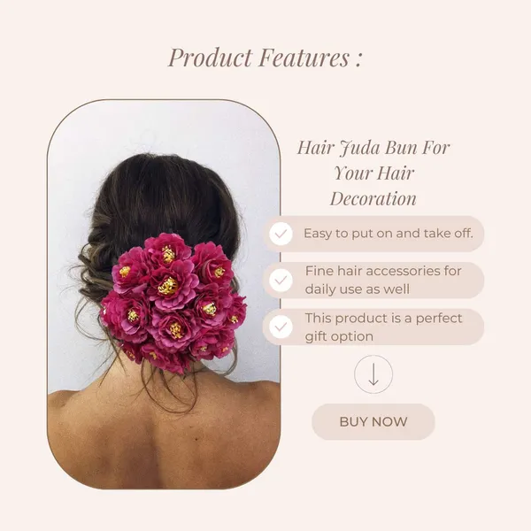 Dark_Pink_Artificial_Dalhia_Flower_Rounded_Juda_Designed_Bridal_Hair_Claw_Accessories_For_Women_&_Girls
