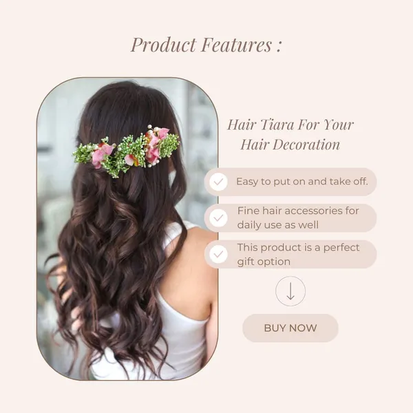 Baby_Pink_Artificial_Flower_With_Leaf_Designed_Bridal_Hair_Claw_Accessories_For_Women_&_Girls