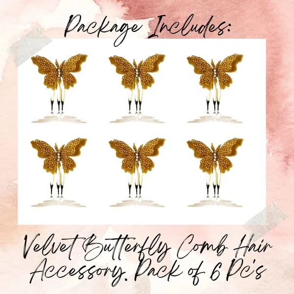 Pack_of_6_Brown_Velvet_Butterfly_Hair_Pin_Accessories
