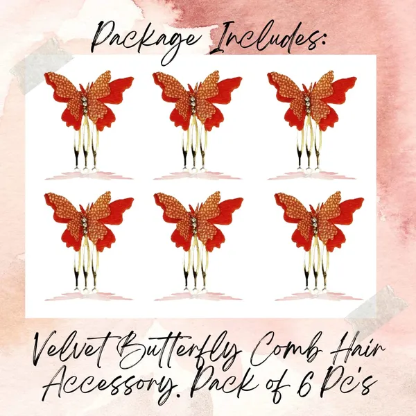 Pack_of_6_Orange_Velvet_Butterfly_Hair_Pin_Accessories