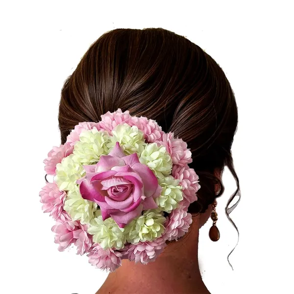 Baby_Pink_Artificial_Plastic_Rounded_Rose_Flower_Design_Hair_Pin_Accessories_For_Women_&_Girls_(14_X_8_X_1_Cm)