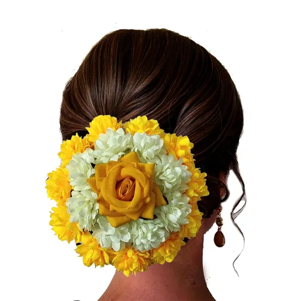 Yellow_Artificial_Plastic_Rounded_Rose_Flower_Design_Hairpin_Accessories_For_Women_&_Girls_(14_X_8_X_1_Cm)