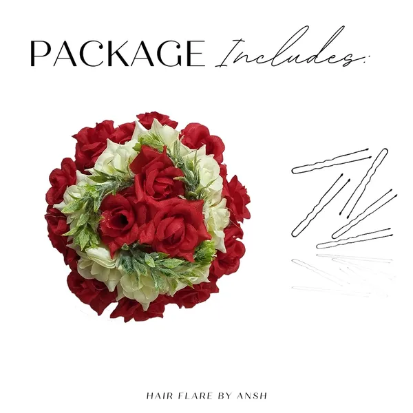 Red_Artificial_Plastic_Rounded_Rose_Flower_With_Leaf_Design_Hair_Pin_Accessories_For_Women_&_Girls_(14_X_8_X_1_Cm)