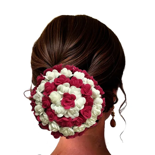 Dark_Pink_Artificial_Plastic_Rounded_Floral_Design_Hairpinaccessories_For_Women_&_Girls_(14_X_8_X_1_Cm)
