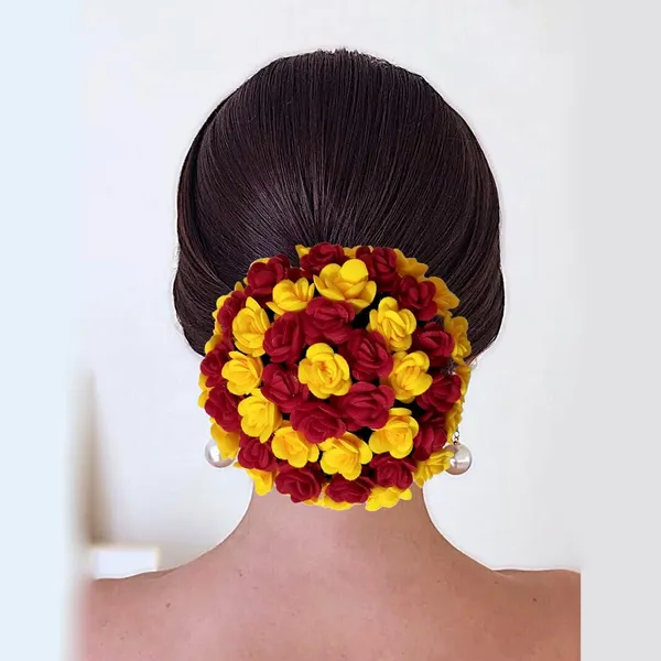 Red_Artificial_Plastic_Rounded_Floral_Design_Hairpinaccessories_For_Women_&_Girls_(14_X_8_X_1_Cm)