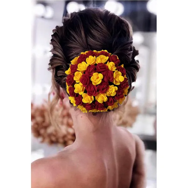 Red_Artificial_Plastic_Rounded_Floral_Design_Hairpinaccessories_For_Women_&_Girls_(14_X_8_X_1_Cm)