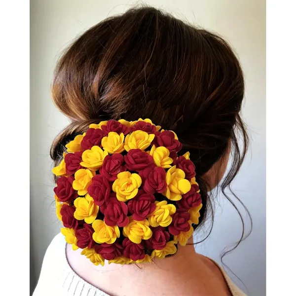 Red_Artificial_Plastic_Rounded_Floral_Design_Hairpinaccessories_For_Women_&_Girls_(14_X_8_X_1_Cm)