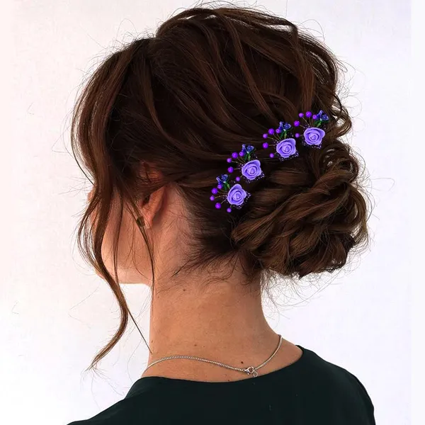 Pack_of_6_Purple_Artificial_Glossy_Rose_Flower_Design_Rounded_Hair_Pin_For_Women_Pins