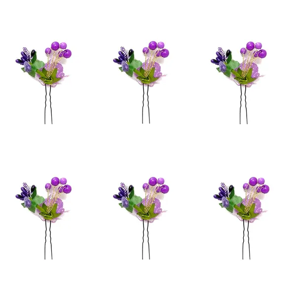 Pack_of_6_Purple_Artificial_Glossy_Rose_Flower_Design_Rounded_Hair_Pin_For_Women_Pins