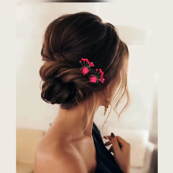 Pack_of_6_Red_Artificial_Glossy_Rose_Flower_Design_Rounded_Hair_Pin_For_Women_Pins