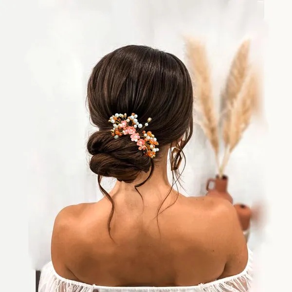 Peach_Floral_Pearl_Design_Comb_Slide_Hairpin_For_Girls_(14_X_8_X_1_Cm)
