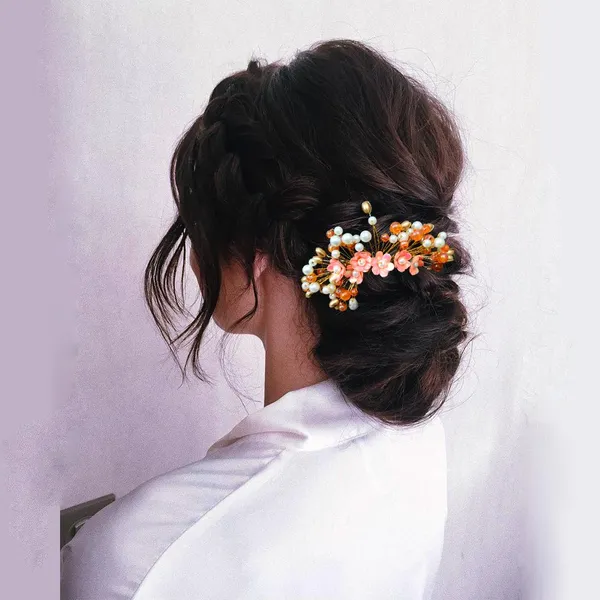 Peach_Floral_Pearl_Design_Comb_Slide_Hairpin_For_Girls_(14_X_8_X_1_Cm)