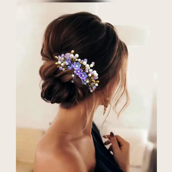 Purple_Floral_Pearl_Design_Comb_Slide_Hairpin_For_Girls_(14_X_8_X_1_Cm)
