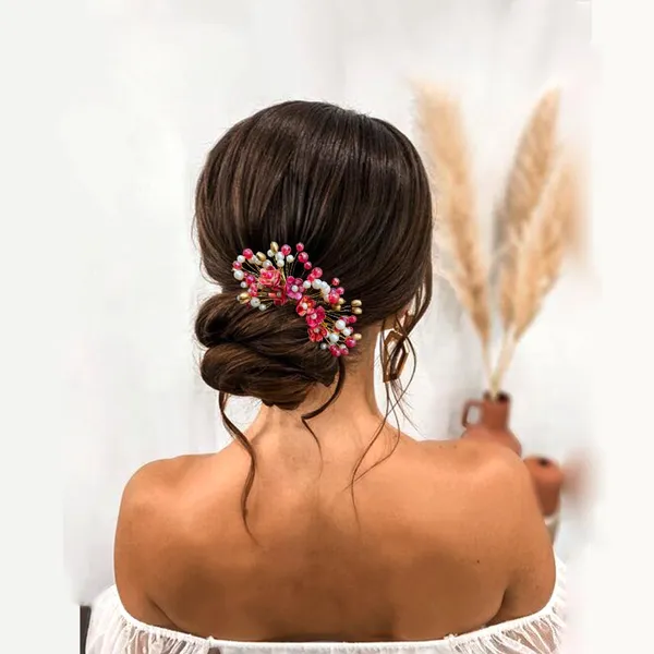 Red_Floral_Pearl_Design_Comb_Slide_Hairpin_For_Girls_(14_X_8_X_1_Cm)