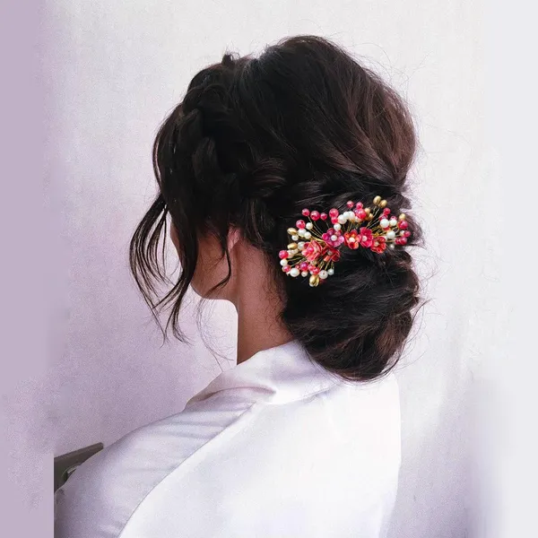 Red_Floral_Pearl_Design_Comb_Slide_Hairpin_For_Girls_(14_X_8_X_1_Cm)