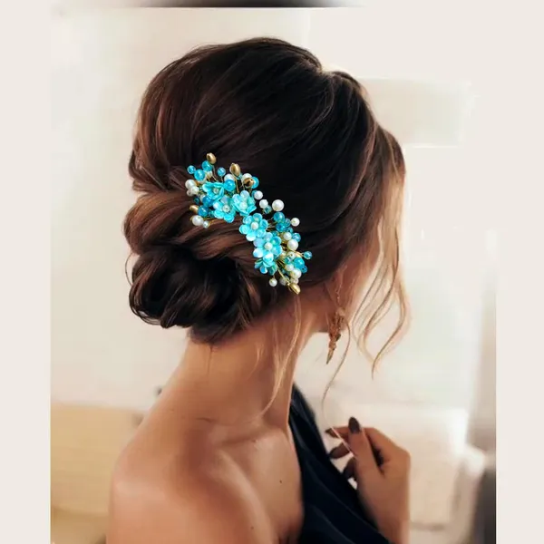 Sky_Blue_Floral_Pearl_Design_Comb_Slide_Hairpin_For_Girls_(14_X_8_X_1_Cm)