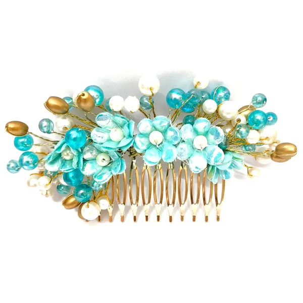 Sky_Blue_Floral_Pearl_Design_Comb_Slide_Hairpin_For_Girls_(14_X_8_X_1_Cm)