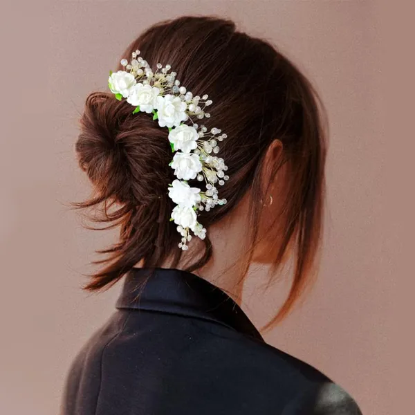 White_Artificial_Rose_Hair_Vein_With_Pearl_For_Women_&_Girls_(14_X_8_X_1_Cm)