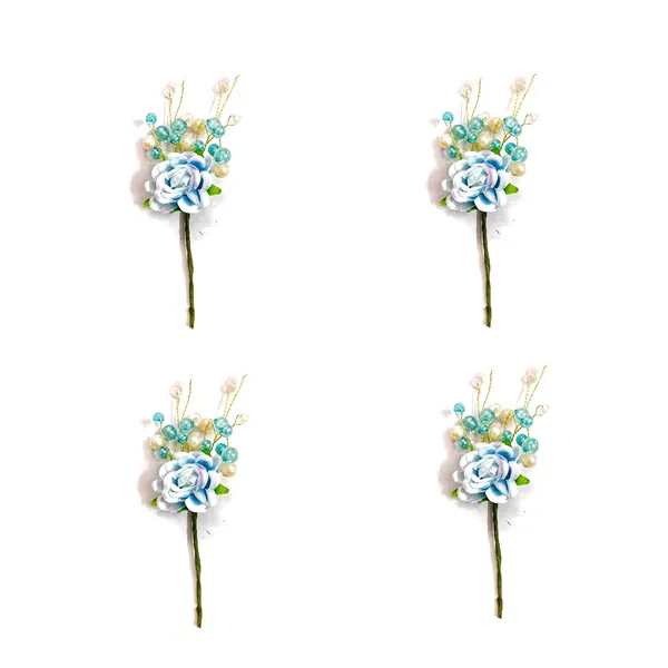 Blue_Artificial_Rose_Flower_And_Pearl_Hair_Pin_Accessories_For_Women_&_Girls_(Set_Of_4)_(14_X_8_X_1_Cm)
