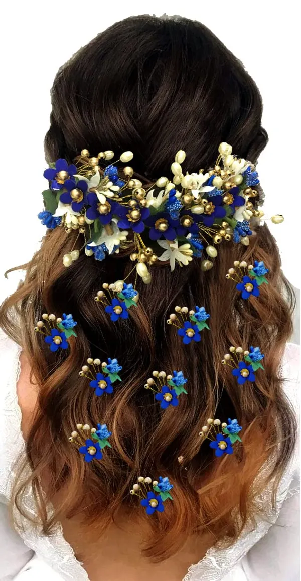 Blue_Floral_Hair_Vein_And_Hair_Pin_Set_For_Women_&_Girls_(14_X_8_X_1_Cm)