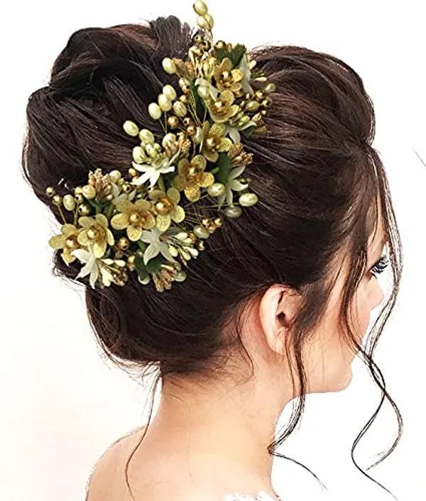 Golden_Floral_Hair_Vein_And_Hair_Pin_Set_For_Women_&_Girls_(14_X_8_X_1_Cm)