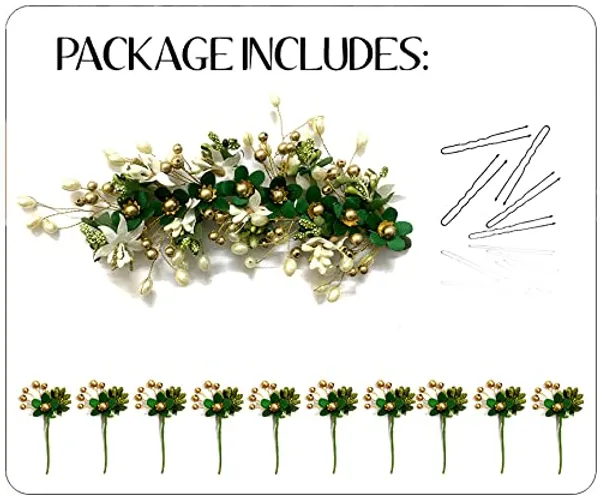 Green_Floral_Hair_Vein_And_Hair_Pin_Set_For_Women_&_Girls_(14_X_8_X_1_Cm)