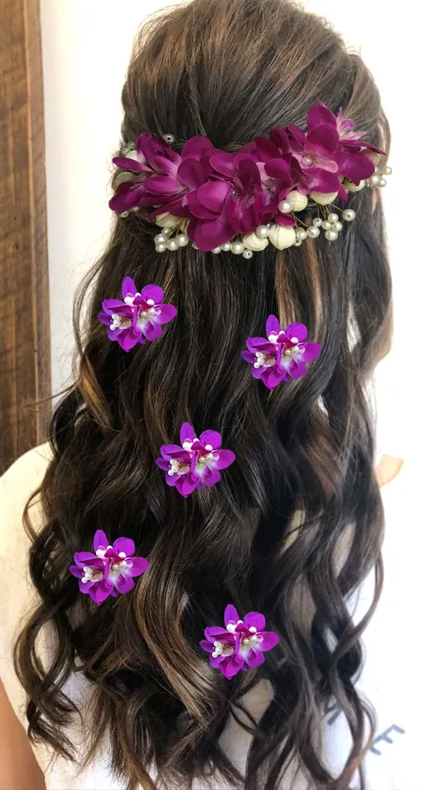 Purple_Artificial_Flower_With_Pearl_Bridal_Hair_Pin_Accessories_For_Women_&_Girls_(14_X_8_X_1_Cm)