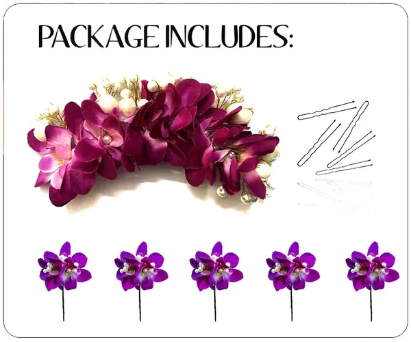 Purple_Artificial_Flower_With_Pearl_Bridal_Hair_Pin_Accessories_For_Women_&_Girls_(14_X_8_X_1_Cm)