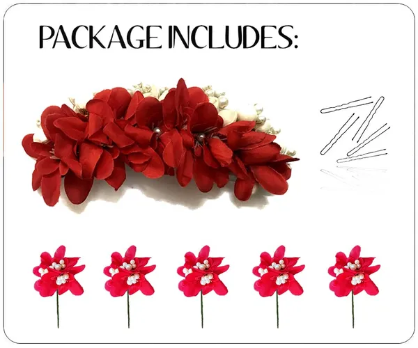 Red_Artificial_Flower_With_Pearl_Bridal_Hair_Pin_Accessories_For_Women_&_Girls_(14_X_8_X_1_Cm)