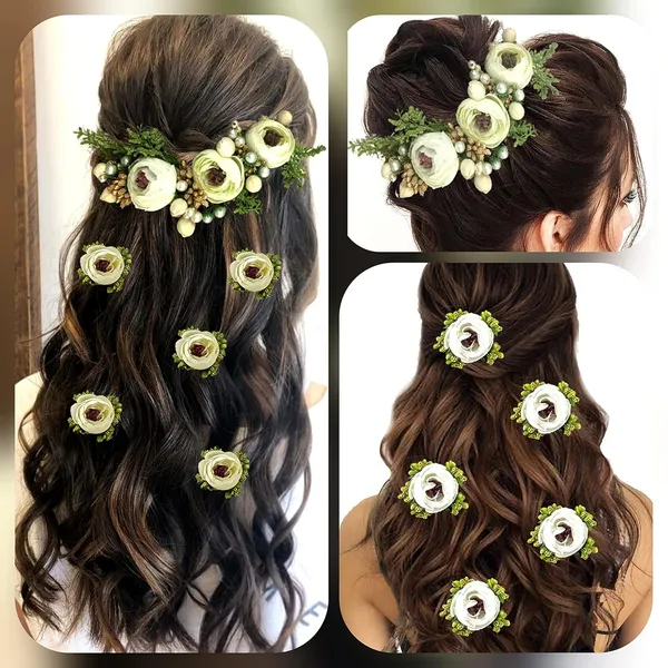 White_Artificial_Rose_Flower_With_Pearl_Bridal_Hair_Pin_For_Women_&_Girls_(14_X_8_X_1_Cm)