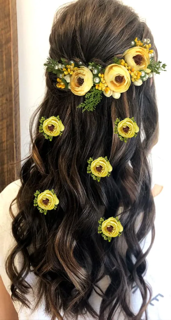 Yellow_Artificial_Rose_Flower_With_Pearl_Bridal_Hair_Pin_For_Women_&_Girls_(14_X_8_X_1_Cm)
