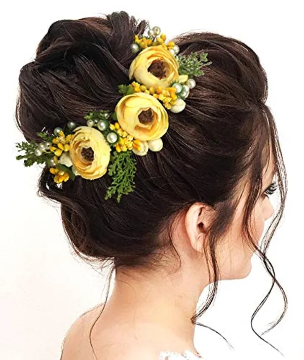 Yellow_Artificial_Rose_Flower_With_Pearl_Bridal_Hair_Pin_For_Women_&_Girls_(14_X_8_X_1_Cm)