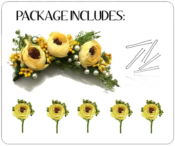 Yellow_Artificial_Rose_Flower_With_Pearl_Bridal_Hair_Pin_For_Women_&_Girls_(14_X_8_X_1_Cm)
