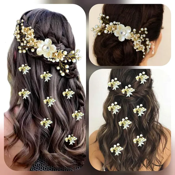Silver_&_Gold_Attractive_Artificial_Bridal_Hair_Accessories_For_Women_&_Girls