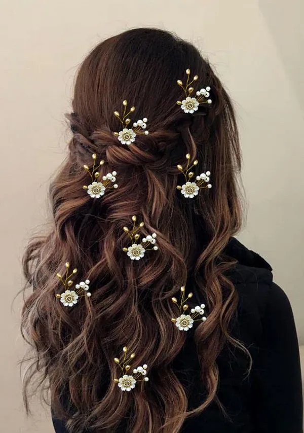 Silver_&_Gold_Artificial_Metal_Flowers_With_Pearls_Bridal_Juda_Pin_Hair_Accessories_For_Women_&_Girls_(14_X_8_X_1_Cm)