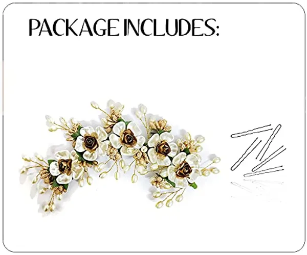 White_Artificial_Lily_Flower_Hair_Accessories_And_Hair_Pin_For_Girls