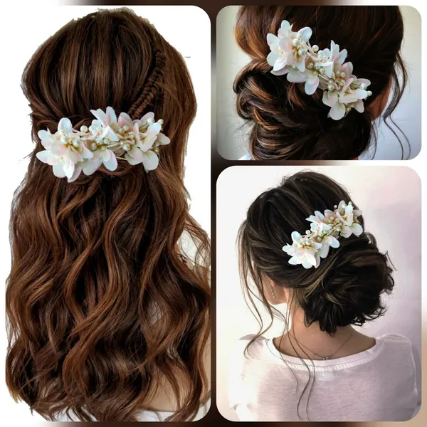 Light_Pink_Floral_Shaped_With_Pearl_&_Stone_Hairpin_Accessories_For_Women_&_Girls_(14_X_8_X_1_Cm)