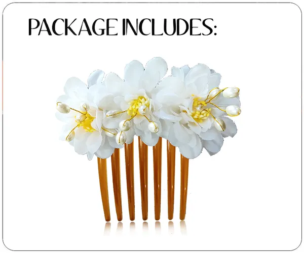 White_Rose_Flower_Comb_Slide_Hair_Accessories_For_Women_&_Girls_(14_X_8_X_1_Cm)