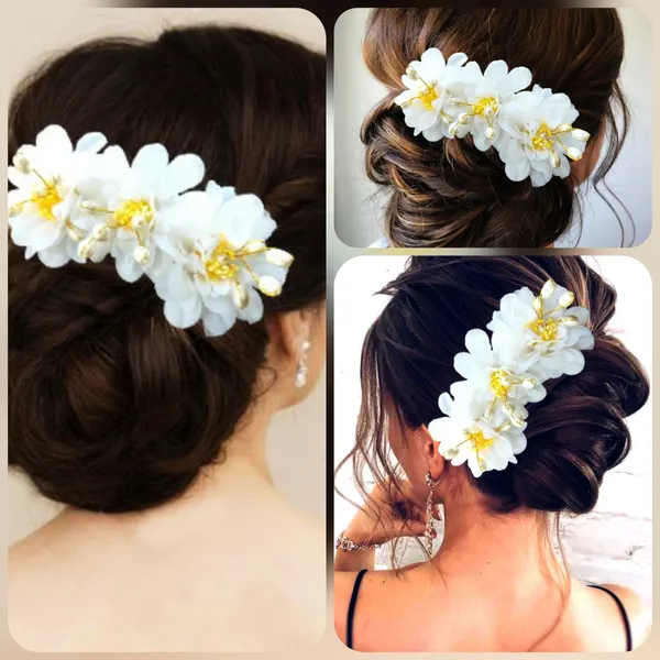 White_Rose_Flower_Comb_Slide_Hair_Accessories_For_Women_&_Girls_(14_X_8_X_1_Cm)