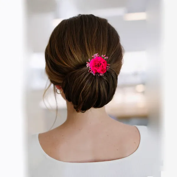 Maroon_Rose_And_Pollen_Floral_Charming_Flowers_Design_Hairpin_For_Women_&_Girls_(14_X_8_X_1_Cm)