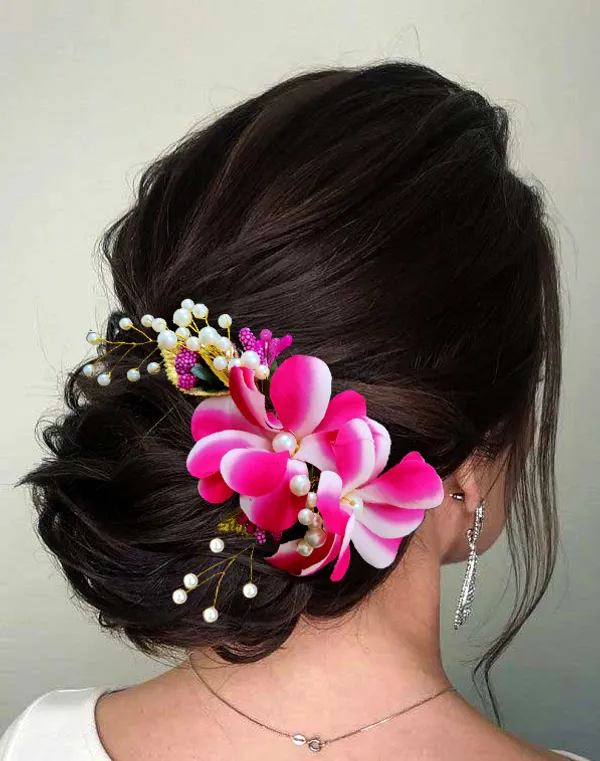Dark_Pink_Lavender_Flower_Comb_Slide_Bridal_Hair_Accessories_For_Women_&_Girls_(14_X_8_X_1_Cm)