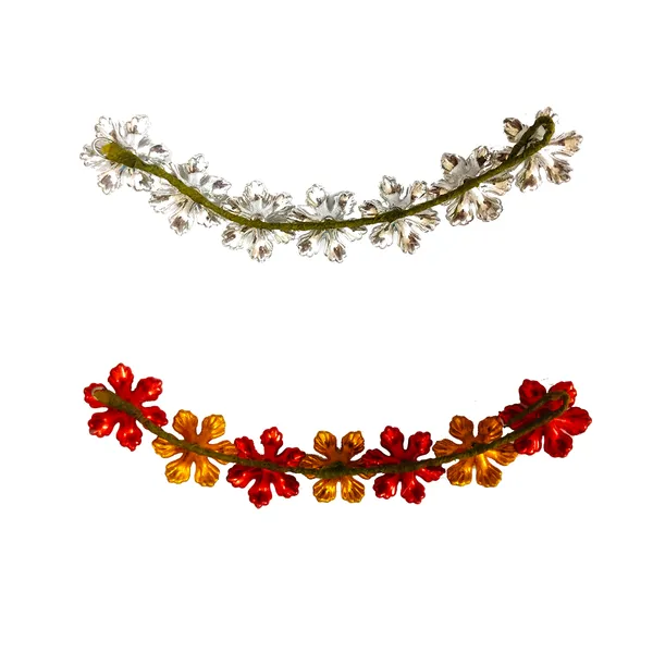 Silver_&_Red_Gold_Artificial_Small_Floral_Design_Hair_Vein_Accessories_With_Pearl_And_Beads_For_Women_&_Girls_(Set_Of_2)_(14_X_8_X_1_Cm)