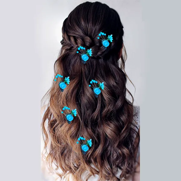 Pack_of_6_Sky_Blue_Artificial_Glossy_Rose_Flower_Design_Rounded_Hair_Pin_For_Women_Pins