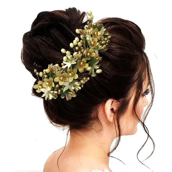 Golden_Artificial_Floral_Hair_Vein_For_Women_&_Girls