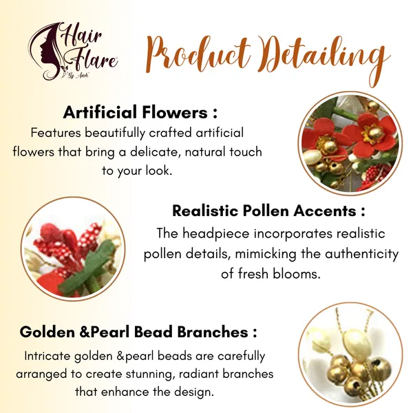 Red_Artificial_Floral_Hair_Vein_For_Women_&_Girls