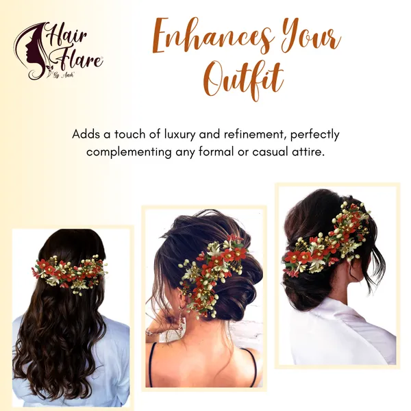 Red_Artificial_Floral_Hair_Vein_For_Women_&_Girls