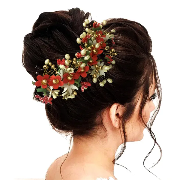 Red_Artificial_Floral_Hair_Vein_For_Women_&_Girls