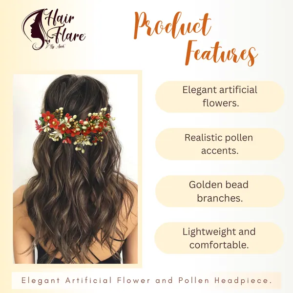 Red_Artificial_Floral_Hair_Vein_For_Women_&_Girls