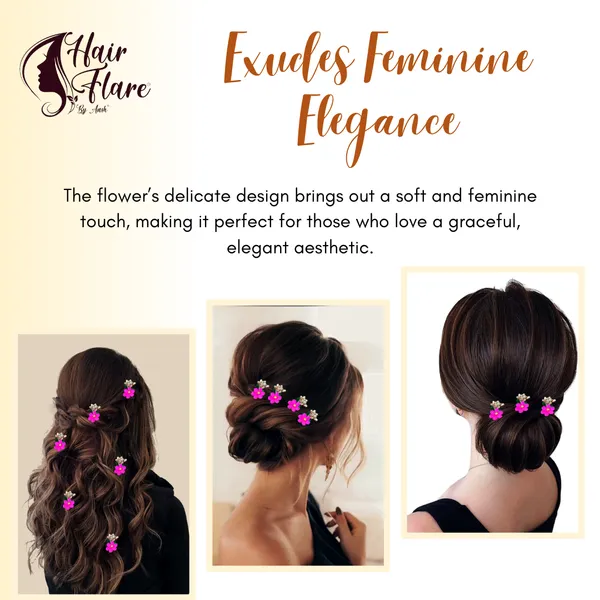 Pack_of_6_Dark_Pink_Flower_And_Pearl_Rounded_Hair_Pin_For__And_Women